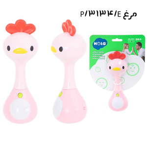 دندانگیر و جغجغه تعادلی و موزیکال حیوانات هولی تویزHola Toys مدل 3134 _اسباب بازی نوزادی